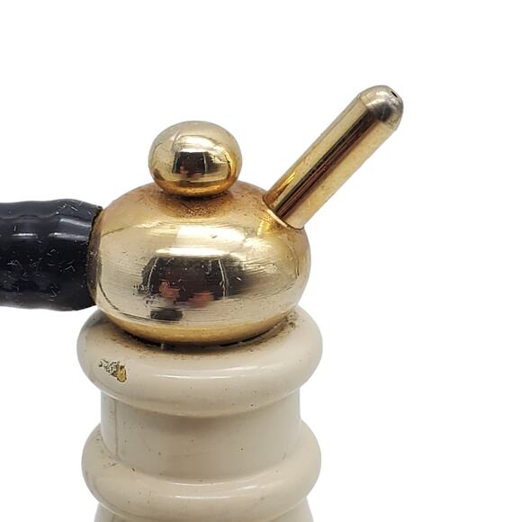 Italian Large Afra Perfume Atomizer Bottle Mid Century Cream Black Bulb Sprayer - Picture 11 of 14